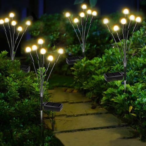 Generic Pack de 2 Lampe Solaire Exterieur Jardin - 8 Modes D'éclairage à  prix pas cher