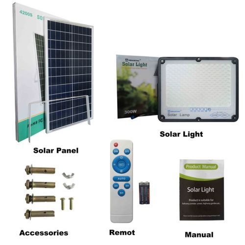 Kit Spot solaire 300W avec télécommande AZARIS IP 67 - Décoration - L 