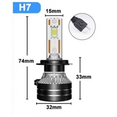 HLXG H7 Ampoule de sauna de voiture à LED, Canbus, 300W 100000LM