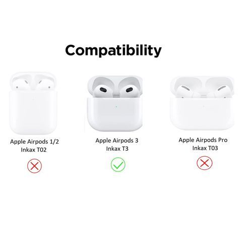 Sans Marque Étui de protection pour Apple Airpods 3 + Inkax T3 +