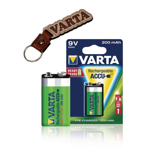 VARTA Pile rechargeable 9V 200mAh + Porte Clé VARTA OFFERT - Its à
