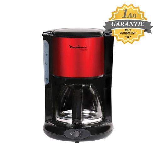 CAFETIÉRE MOULINEX SUBITO 15 TASSE ROUGE ET INOX (FG360D10)