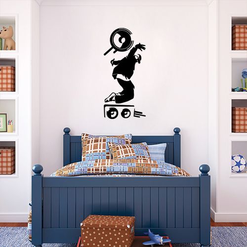 artzy Sticker mural Art music - 57*124 cm - Noir à prix pas cher