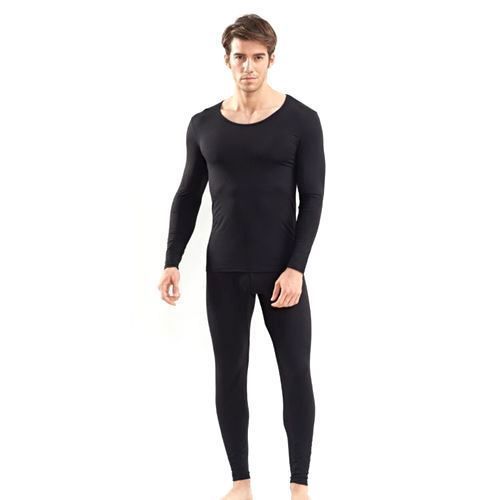 Homme Unicolore Sous-Vêtement Thermique Set