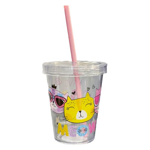 Sans Marque Goblet à paille -Tasse en Plastique réutilisable 400ml- Goblet  pour enfant à prix pas cher