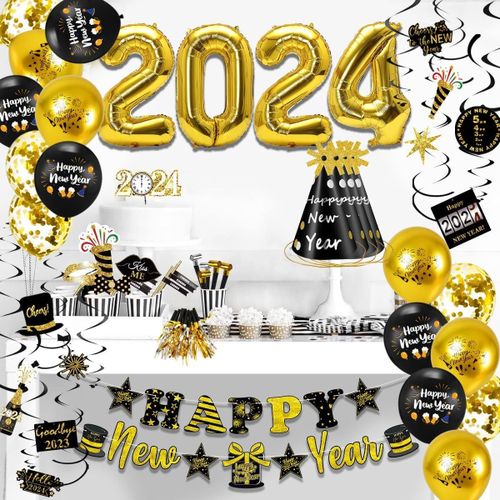 Generic Ballon Nouvel An 2024 Or , Happy New Year 2024 Décoration Gold,  Décoration Jour de l An 2024, Décoration Bonne Année 2024, Accessoire Pour  Réveillon 2024 prix tunisie 