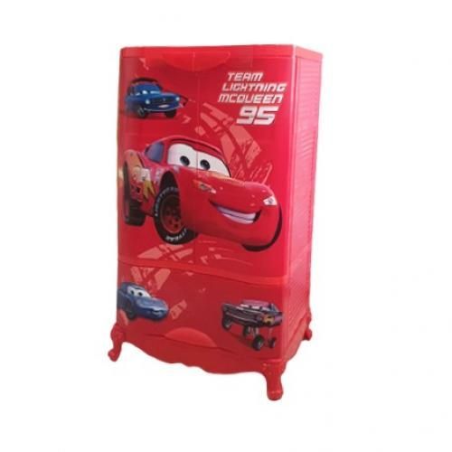 Armoire en plastique - 2 Portes + 1 casier - Rouge AD2P1CR - Sofpince