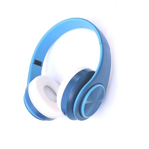Generic Casque Micro - Bluetooth - FM Radio - 22 heures Musique - Bleu à  prix pas cher