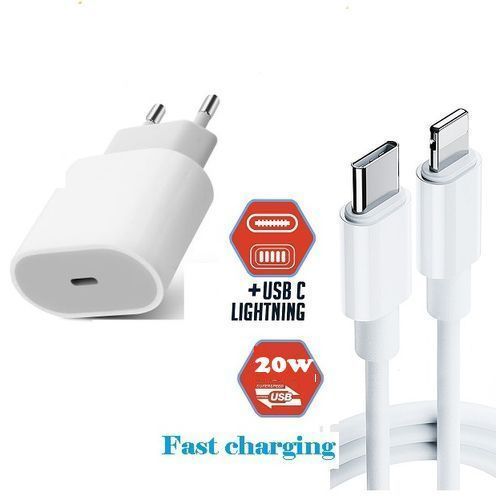 Chargeur rapide 20w + cable usb-c lightning pour iphone 12