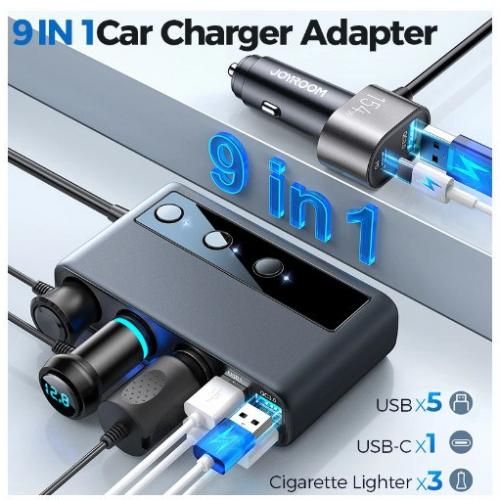 12V Prise allume-cigare de voiture QC3.0 Ports USB adaptateur de