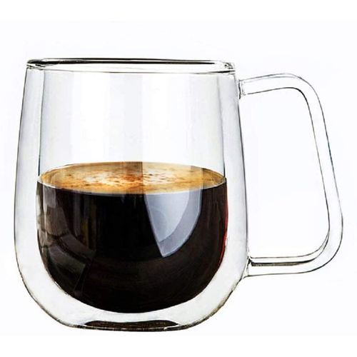 Tasse à café tête de mort transparente double couche en verre cristal pour  home - SENEGAL ELECTROMENAGER