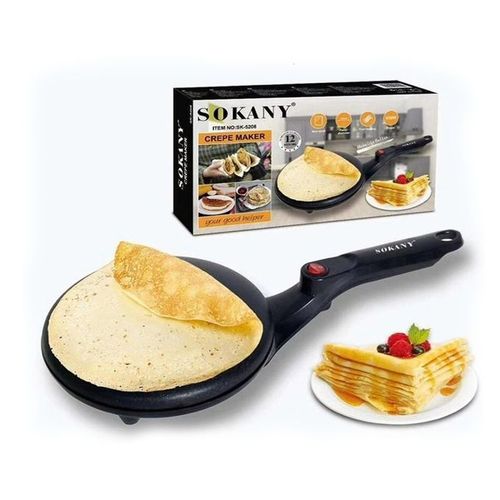 Sokany Crêpière et Pancakes Électrique Antiadhésive - 650W - Noir image 0