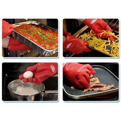 Gants de cuisine en silicone à prise antidérapante Starfrit, rouge, paq. 2