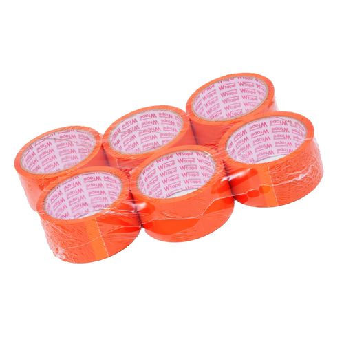 Orange Packaging Lot de 6 rouleaux de ruban adhésif d'emballage solide 48  mm x 66 m pour colis, déménagement et emballage général, technologie  italienne fondue, d'emballage transparent très résistant : :  Bricolage