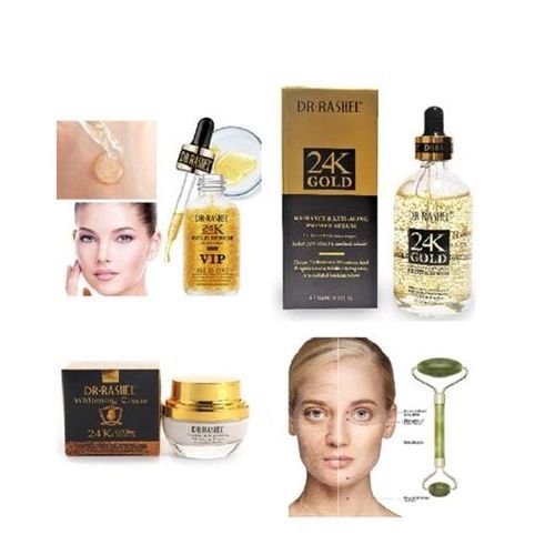 Dr Rashell Pack Soin De Visage Crème 24 K Sérum Premium 100ml Sérum