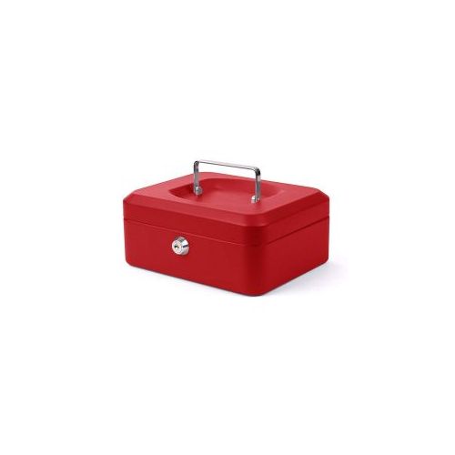 Sans Marque Caisse à monnaie a clé - Coffre fort - Boîte de rangement -  Rouge - 200 x 160 x 90 mm à prix pas cher