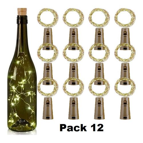 Generic Lot de 12 Guirlande lumineuse - Bouchon bouteille de vin