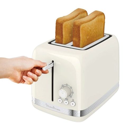 Parfait pour le petit déjeuner, ce grille-pain Moulinex est l