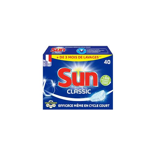 sun Pastilles Lave Vaisselle- Classic- 40 Tablettes à prix pas cher