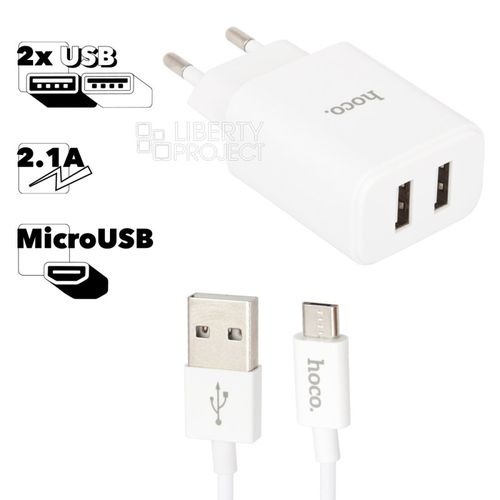 Double Prise USB Certifiée avec 2 Portes USB - Chargeur Rapide 2.1