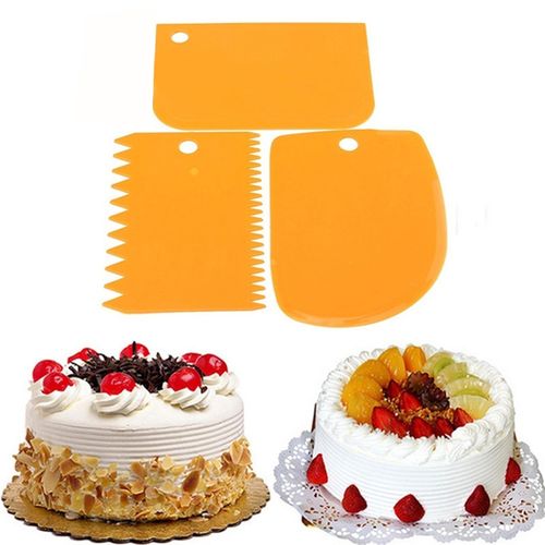 Grattoir à gâteau - Grattoir à pâte - Grattoir à pâte - Grattoir à Fondant  - 3 pièces