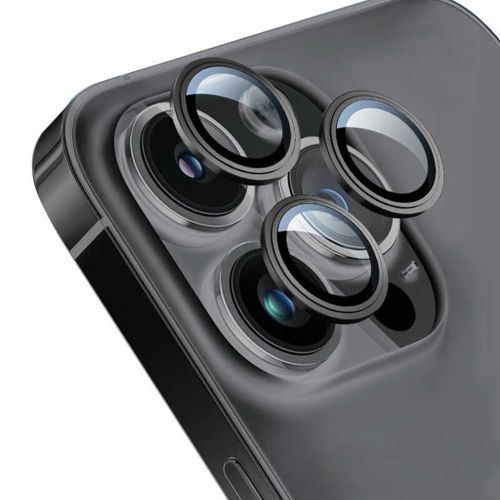 Protection en alliage métallique des objectifs photo pour Apple iPhone 13  Pro/13 Pro Max, Noir Onyx