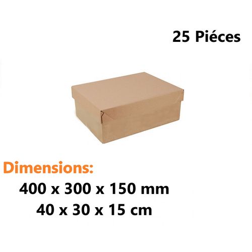 Carton Box Lot 25 - Caisse en carton Galia C14 - 40x30x15 cm