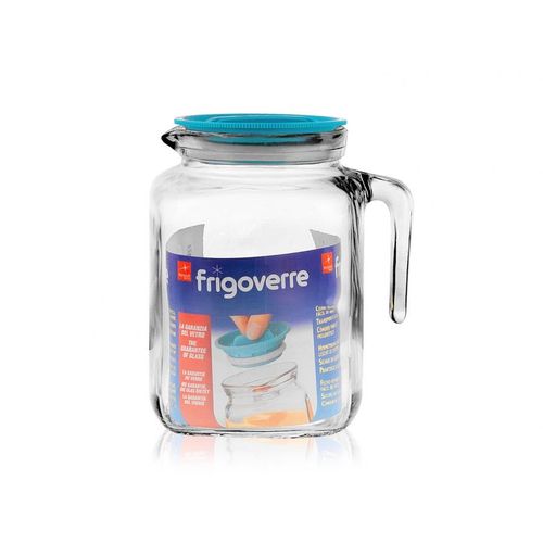 Carafe pichet en verre 1 L couvercle plastique bleu - Frigoverre - Bormioli  Rocco