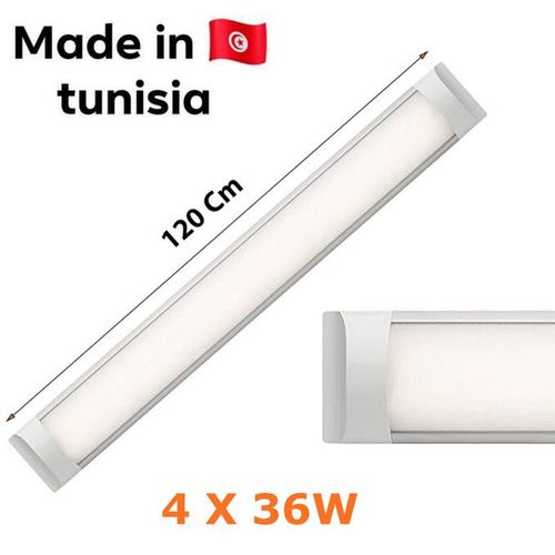 afroled Pack-de-4-Reglette-LED-Étanche-120cm-220v-36w-Blanc Froid prix  tunisie 