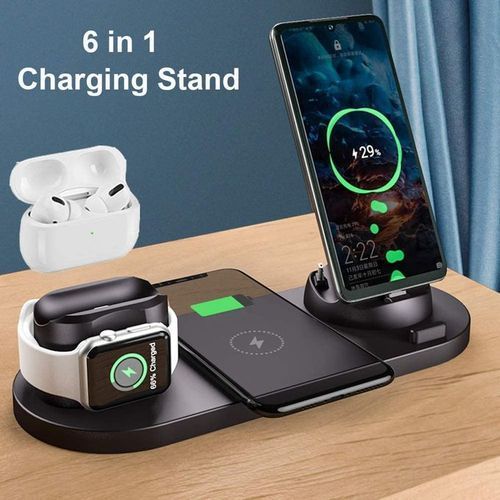 Station de chargeur de station d'accueil sans fil 2 en1 pour Apple Watch  Serie 6 5 4 3 Se pour Iwatch Qi Support magnétique rapide pour iPhone 12 11  10 9