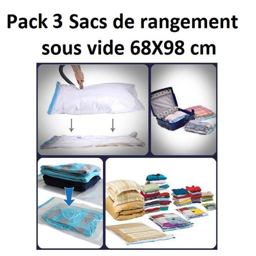 Sans Marque Sac de rangement sous vide L à prix pas cher