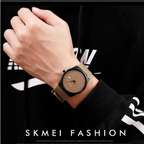 Slide  #4 Skmei Montre Pour Homme et Femme à Quartz - 1509 - en Silicone - Vert