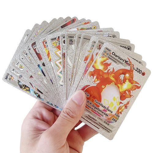 Pokemon Pack de 10 carte - Argenté/Silver - En métal - Rare cartes  uniquement à prix pas cher