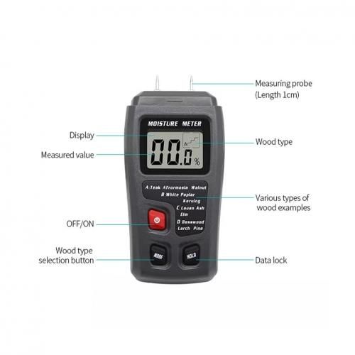 Testeur d'humidité numérique DONTODENT hygromètre détecteur d'humidité  humidimètre avec affichage pour instrument de mesure de précision en papier  de bois pour piscine