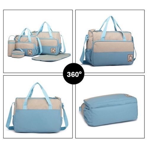 Set de 5 pièces sac maman bébé - Bleu ciel