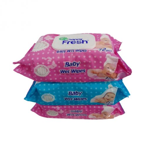 Paquet de 72 lingettes Bébé Happy fresh