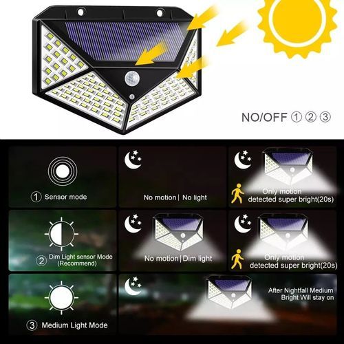 Lampe Solaire Extrieure Puissante, Eclairage Solaire Exterieur 2 Pack  Etanche Ip65 Lumire Scurit Dtecteur De Mouvement Spot Solaire Rglable Pour  Jardi