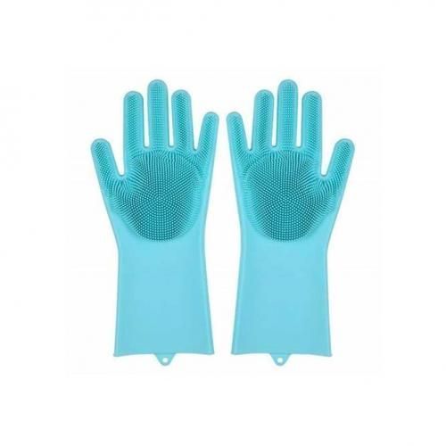 Sans Marque Paire gants de vaisselle - Cuisine nettoyage - Bleu à