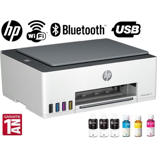 Hp Imprimante 3en1 Couleur WiFi+USB - SmartTank 580 - Réservoir à