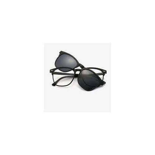 Sans Marque Lunettes Unisexe 5 en 1 Monture + 5 Appliques pour Soleil, Nuit  et conduite à prix pas cher