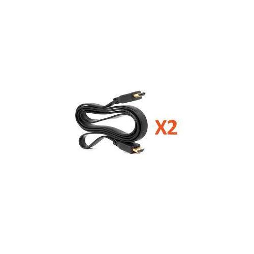 Sans Marque PACK 2 Câble Hdmi - Noir - Blindé -1.5 Mètres à prix pas cher