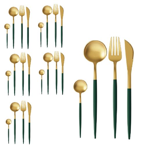 24pcs maison pratique en acier inoxydable ustensile de cuisine