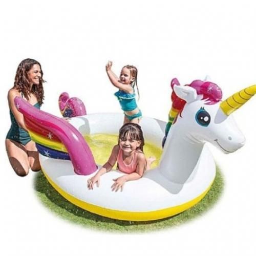 Aire de jeux piscine gonflable pour enfants Intex Licorne