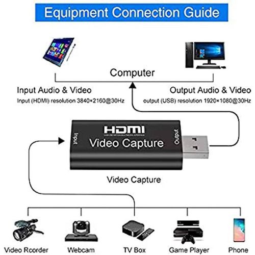 Sans Marque Carte de Capture Vidéo HDMI à USB - Diffusion HD - 1080P à prix  pas cher