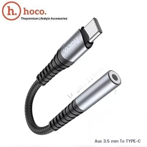 Hoco Adaptateur Type-C vers Jack 3.5mm - Type-C Mâle à Jack Femelle - HiFi  Audio à prix pas cher