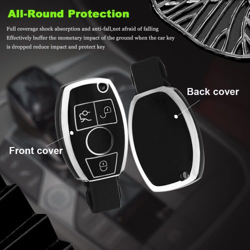 Sans Marque Coque Pour Clé Voiture Intelligente Télécommande Sans clé 3  Boutons Noir à prix pas cher