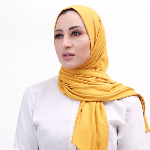 Foulard Cotton Viscose 180 cm * 70 cm - Jaune Moutarde image 0