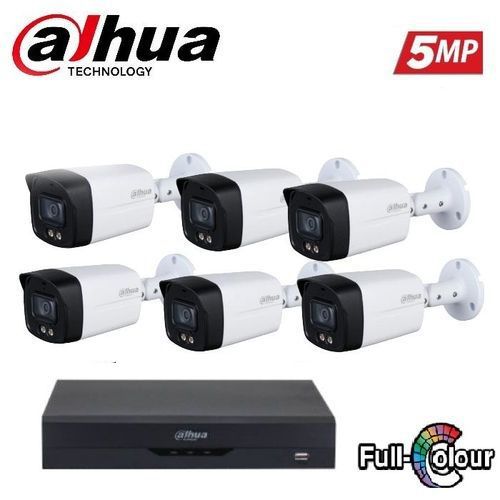 Dahua Pack 6 Caméras surveillance 5MP + XVR 8 - color vu - full color image 0