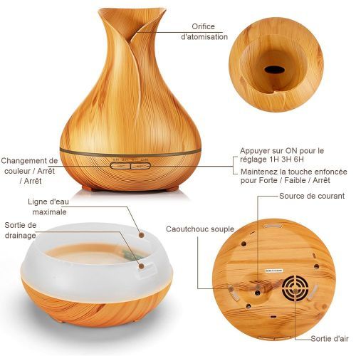 Slide  #1 Diffuser Diffuseur D'huiles Essentielles WOODFLOWER