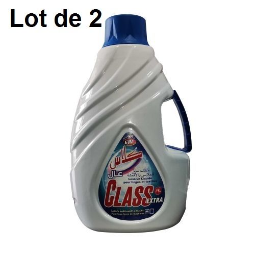 Jmal Lot de 2 Lessive liquide pour linges - Class - Pour machine  automatique - 2 x 3L à prix pas cher